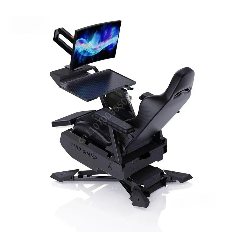 Monitor Stand - Yatarlı Oyun İstasyonu Kokpiti, Entegre Ergonomik