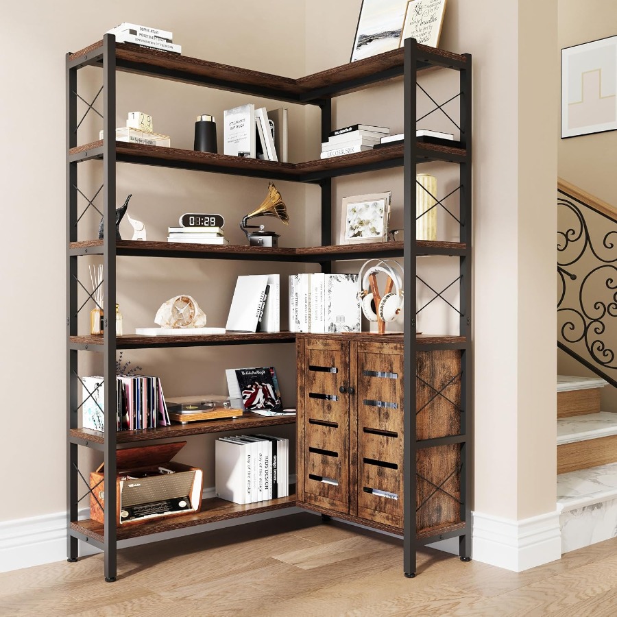 Bookshelf - Oturma Odası için 6 Raflı Köşe