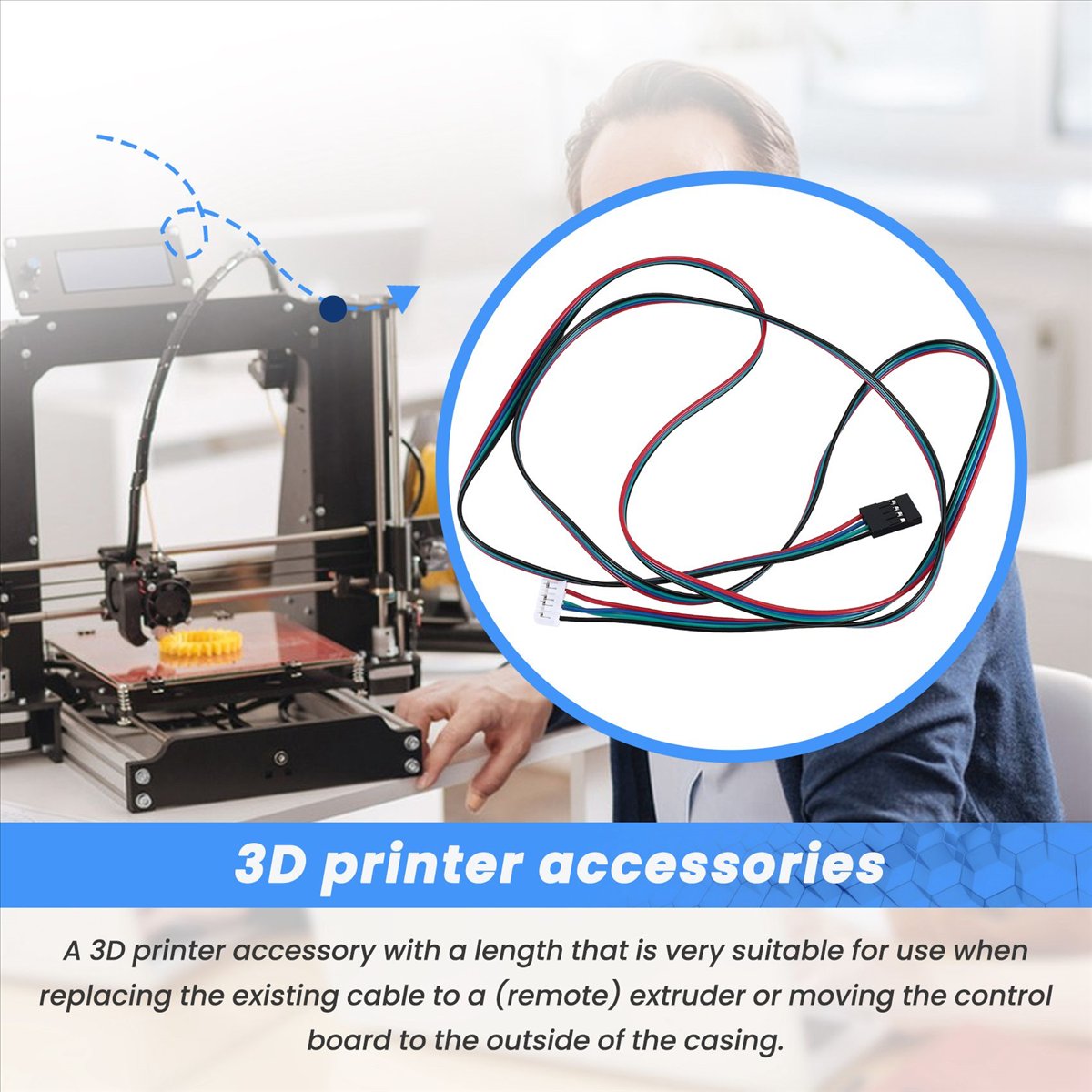 Printer Stand - DT193~Uzatılmış NEMA 17 Step Motor Kablosu