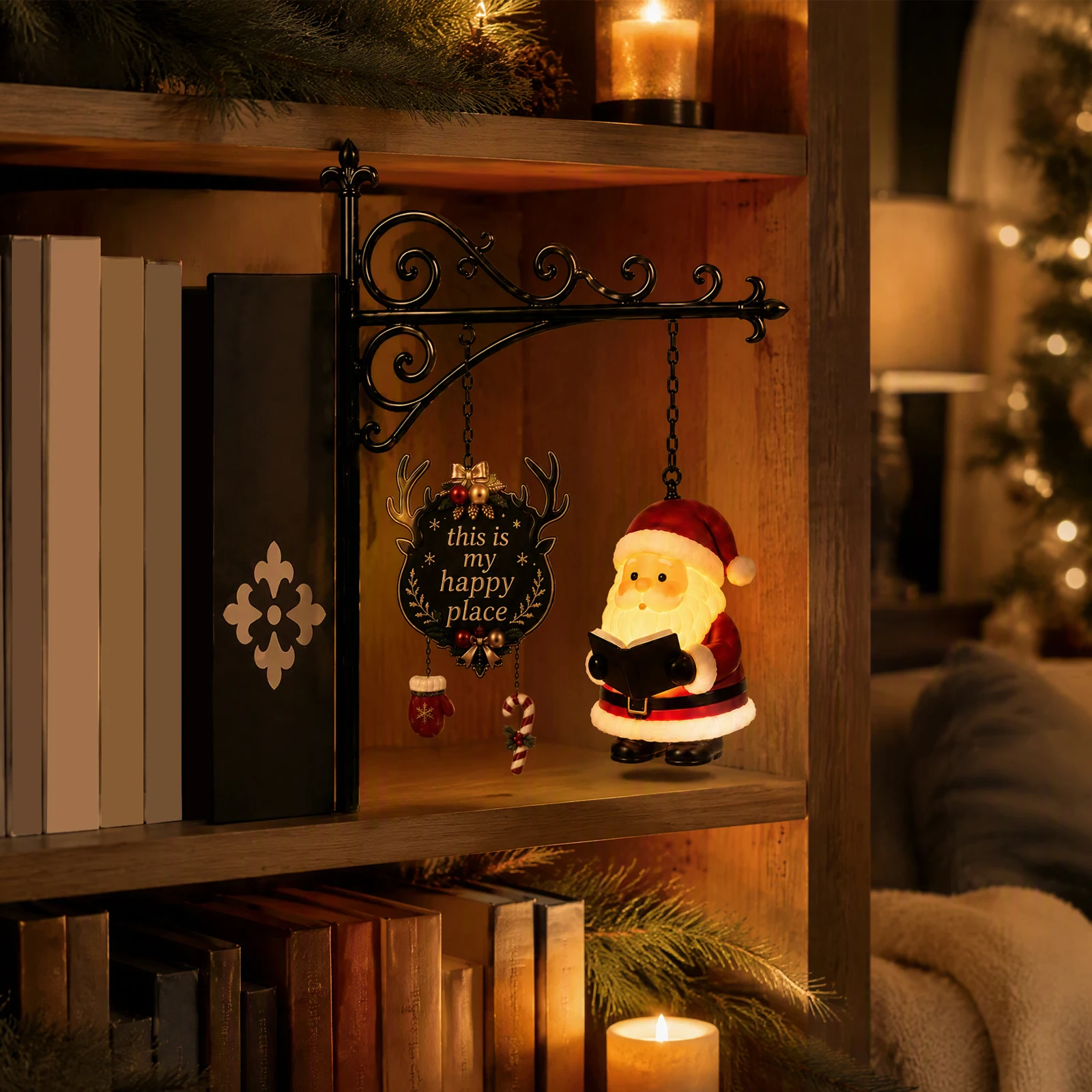 LED Kitaplık Noel Baba Figürü, - Bookshelf incelemesi ve fiyatı